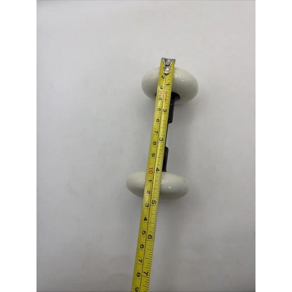 Antique White Porcelain Door Knob Set Ironstone Doorknobs Rustic Hardware